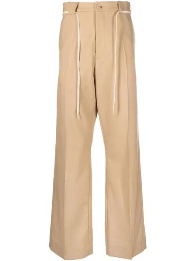 Wool Straight Pants Beige - MARNI - BALAAN 1