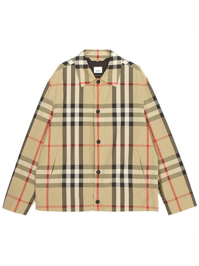 Check Nylon Jacket Beige - BURBERRY - BALAAN 2