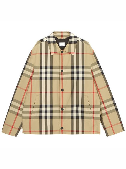 Check Nylon Jacket Beige - BURBERRY - BALAAN 2