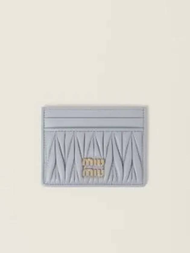 Materasse Nappa Leather Card Wallet Pearl Grey - MIU MIU - BALAAN 2