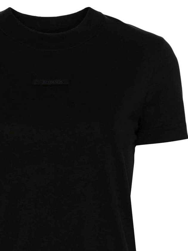 Le Gros Grain Short Sleeve T-Shirt Black - JACQUEMUS - BALAAN 5