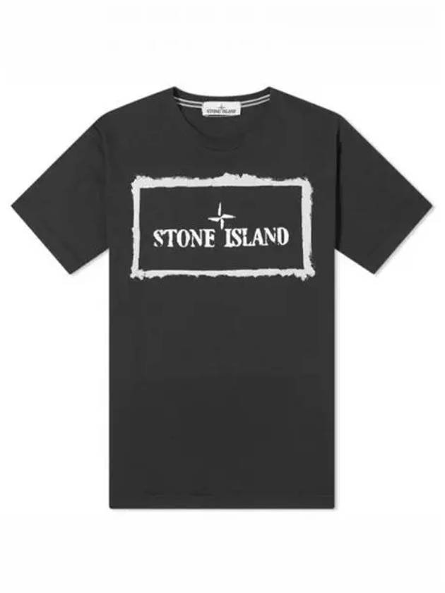 Stencil One Logo Short Sleeve T-Shirt Black - STONE ISLAND - BALAAN 2