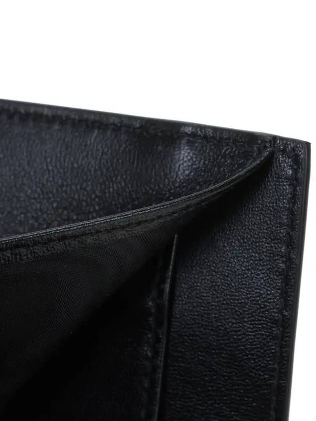 Vitello Move Triangle Logo Tri-Fold Half Wallet Black - PRADA - BALAAN 10