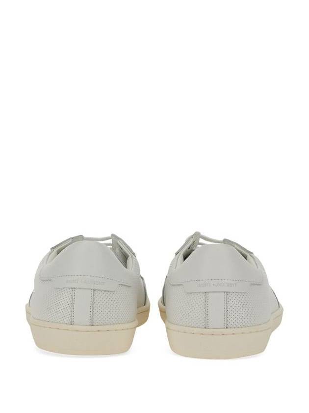 Court Classic Perforated Leather Low Top Sneakers White - SAINT LAURENT - BALAAN 4