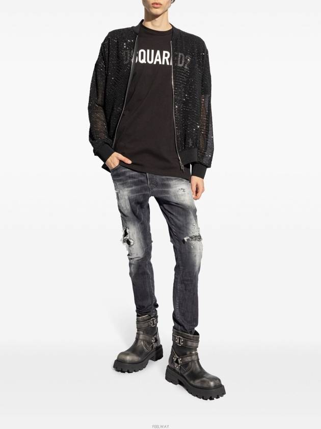 Skater Distressed Jeans Grey - DSQUARED2 - BALAAN 6