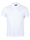 Men's Embroidered Logo Sports Polo Shirt White - BARBOUR - BALAAN 1