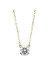 Stilla Round Zirconia Pendant Necklace Gold - SWAROVSKI - BALAAN 6