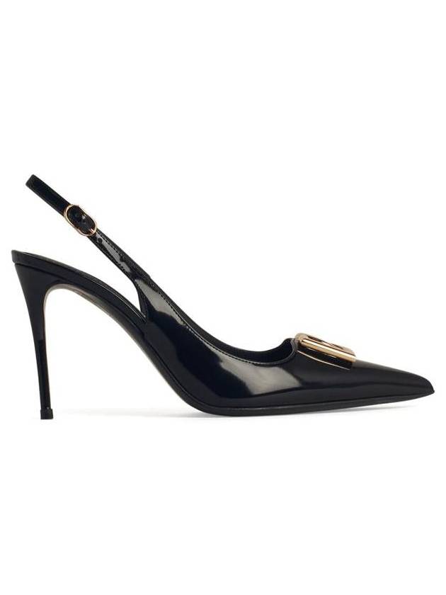 23 fw Glossy Leather Slingback Pumps Dolce GABBANA CG0680 A1037 80999 B0230462700 - DOLCE&GABBANA - BALAAN 2