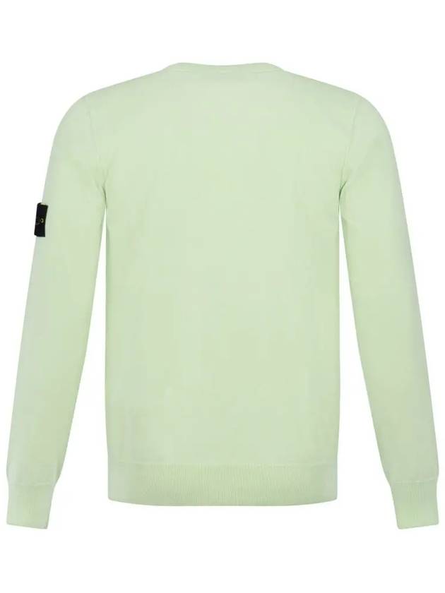 Logo Patch Knit Top Light Green - STONE ISLAND - BALAAN 4