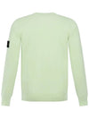 Logo Patch Knit Top Light Green - STONE ISLAND - BALAAN 4