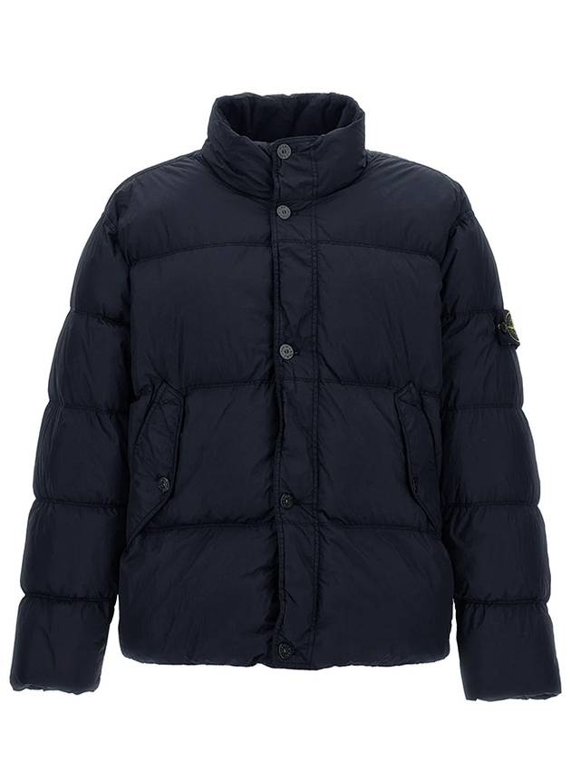 Garment Dyed Crinkle Reps Down Padding Navy - STONE ISLAND - BALAAN 2