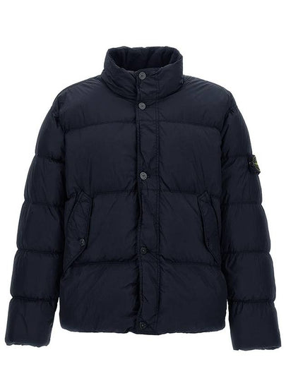 Garment Dyed Crinkle Reps Down Padding Navy - STONE ISLAND - BALAAN 2