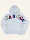 Reverse Weave PO Old English Lettering Men s Hoodie Silver GF68 Y07986 2UC - CHAMPION - BALAAN 6