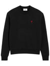 Small Heart Logo Sweatshirt Black - AMI - BALAAN 2