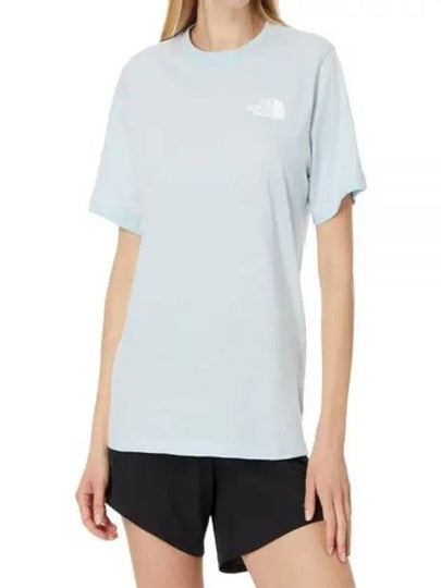 Women's Box NSE Short Sleeve T-Shirt Blue - THE NORTH FACE - BALAAN 2