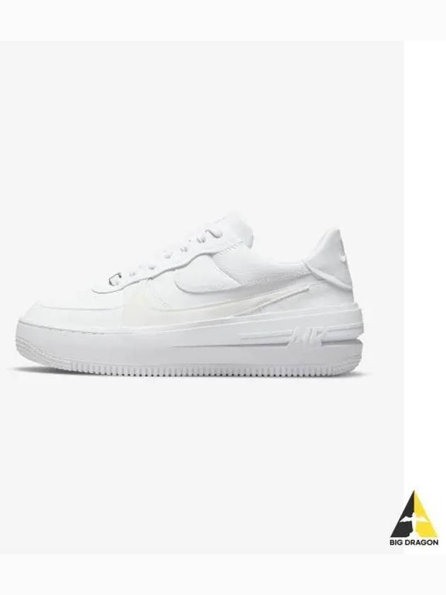 Women's Air Force 1 Platform Low Top Sneakers Triple White - NIKE - BALAAN 2