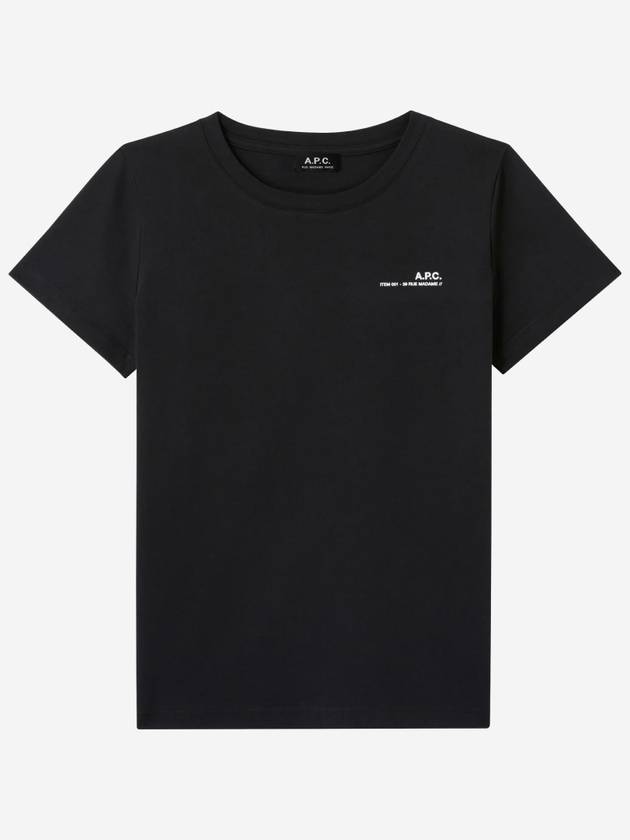 Item Logo Crew Neck Short Sleeve T-Shirt Black - A.P.C. - BALAAN 2