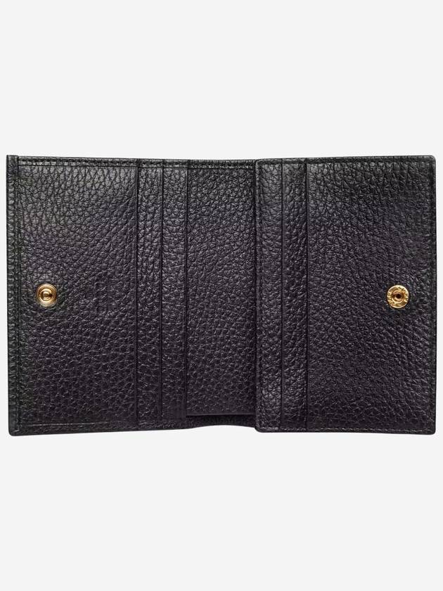 GG Marmont Leather Half Wallet Black - GUCCI - BALAAN 3