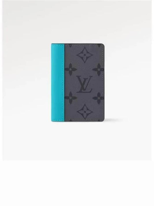 Monogram Pocket Organizer Card Wallet Grey Turquoise - LOUIS VUITTON - BALAAN 2