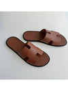 Izmir Leather Slippers Gold - HERMES - BALAAN 8