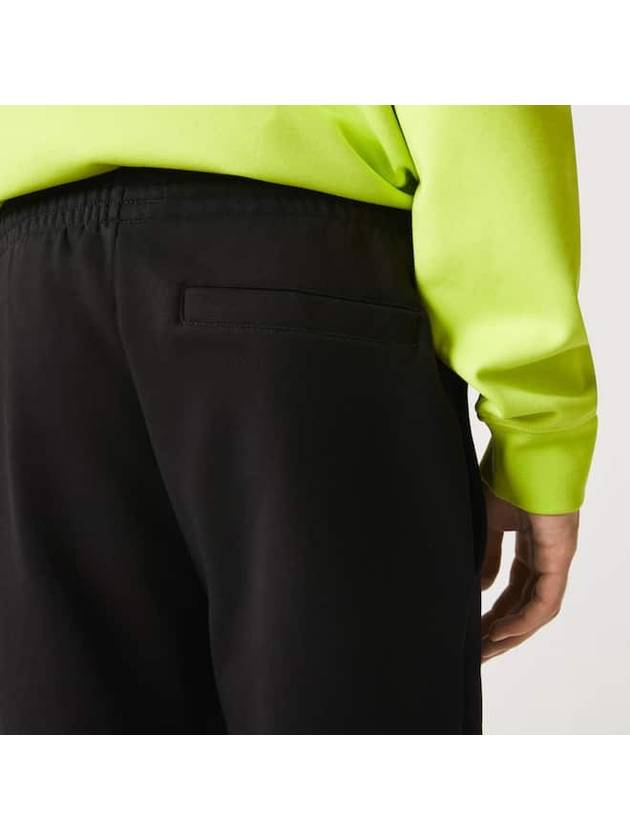 Organic Brushed Cotton Fleece Shorts Black - LACOSTE - BALAAN 4