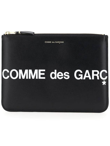 leather pouch with logo - COMME DES GARCONS WALLET - BALAAN 1