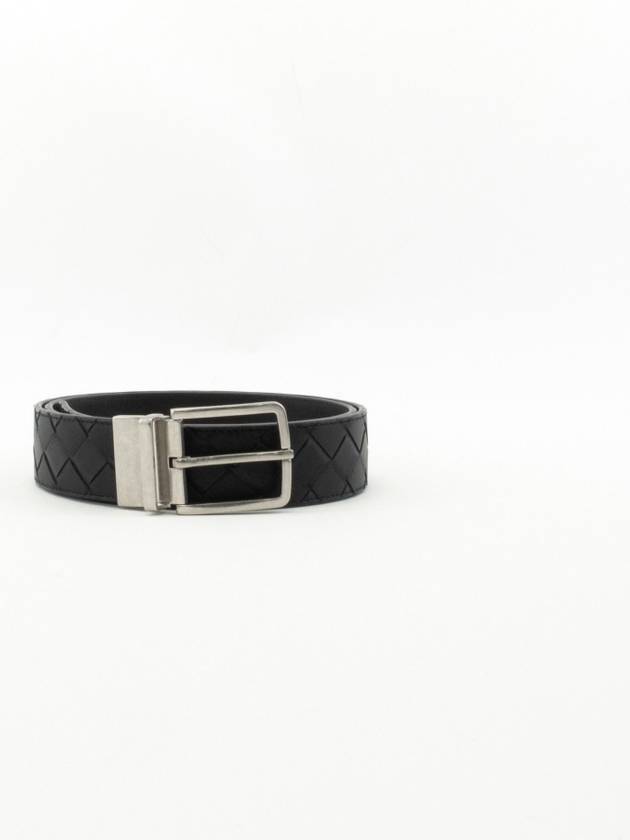 Big Intrecciato Reversible Belt Black - BOTTEGA VENETA - BALAAN 2