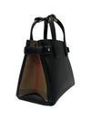 House Check Banner Baby Leather Tote Bag Black - BURBERRY - BALAAN 6