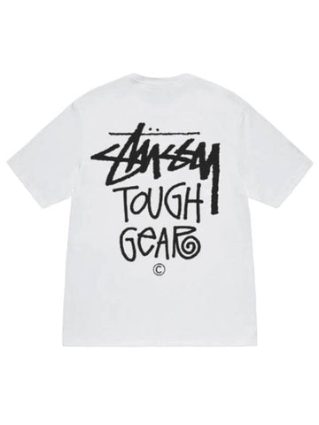 Tough Gear Short Sleeve T-Shirt White - STUSSY - BALAAN 1