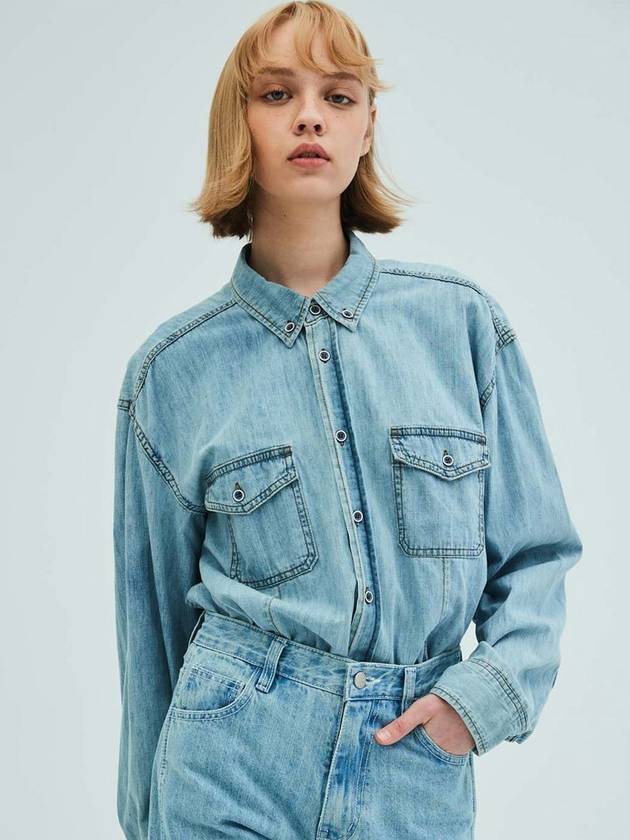 Vintage denim shirtlight blue - OPENING SUNSHINE - BALAAN 3