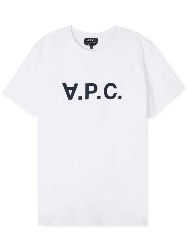 Men's VPC Logo Short Sleeve T-Shirt White - A.P.C. - BALAAN 4