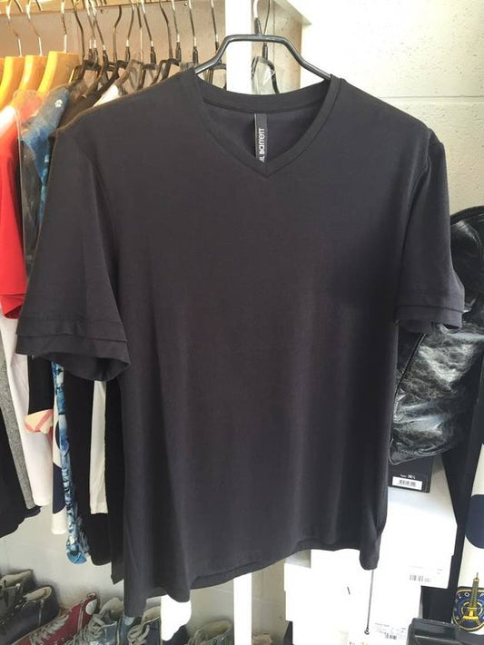 Men's double layered short sleeve tshirt black PBJT063551 01 BLACK - NEIL BARRETT - BALAAN 1