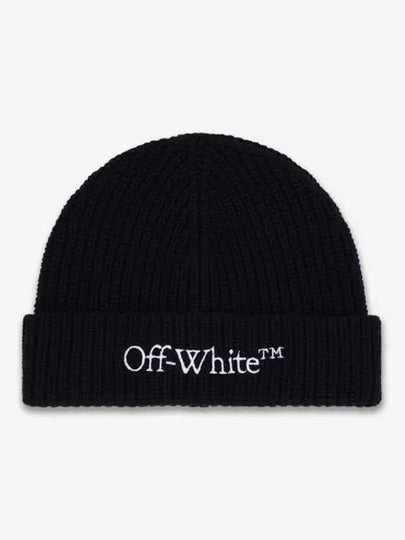 Bookish Knit Beanie Black - OFF WHITE - BALAAN 2