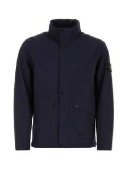 Logo Light Soft Shell Jacket Navy - STONE ISLAND - BALAAN 2