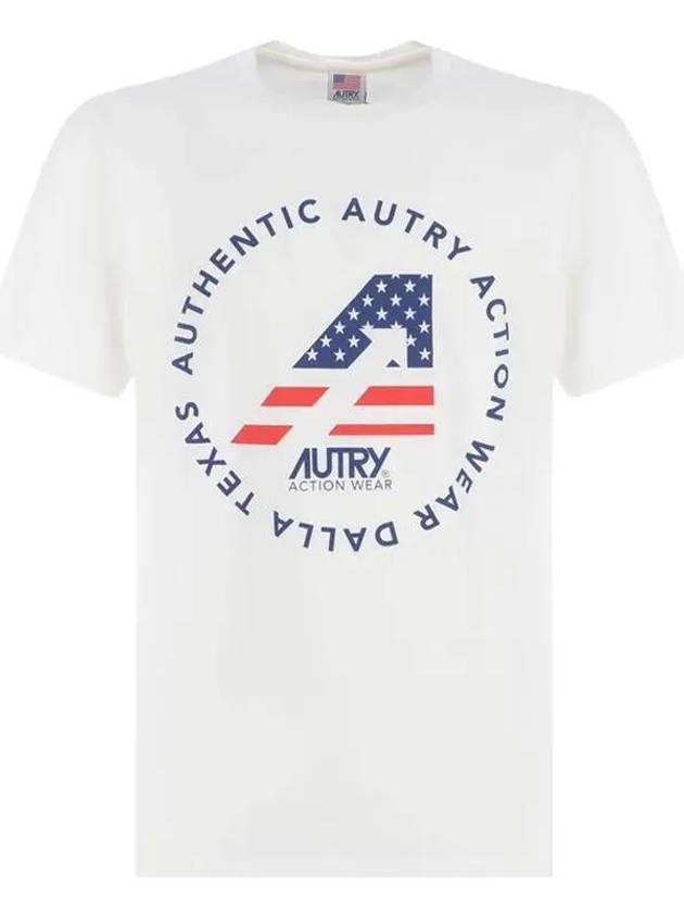 Round Logo Short Sleeve T-Shirt White - AUTRY - BALAAN 2