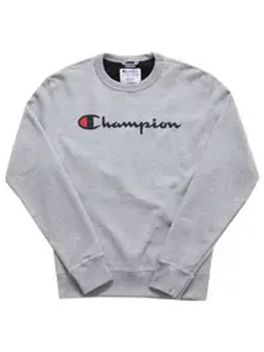 Power Blend Graphic Crew Sweatshirt Gray - CHAMPION - BALAAN 1