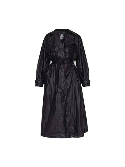 Women's Edge EDGE Belted Trench Coat Black - ISABEL MARANT - BALAAN 1