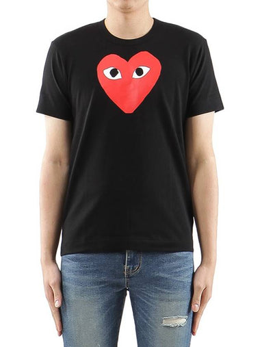 Men's Big Red Heart Short Sleeve TShirt - COMME DES GARCONS PLAY - BALAAN 1