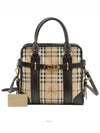 Haymarket Classic Check Dark Brown Leather Gold Plated Large 2WAY 3857533 - BURBERRY - BALAAN 2