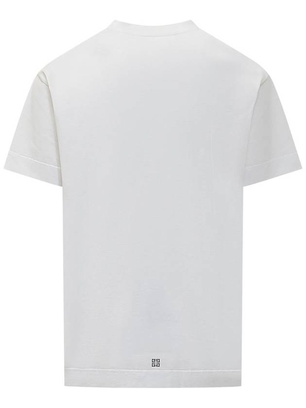 Logo Oversized Fit Cotton Short Sleeve T-Shirt White - GIVENCHY - BALAAN 3