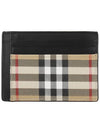 Men's Vintage Check Money Clip Card Wallet Beige - BURBERRY - BALAAN 2