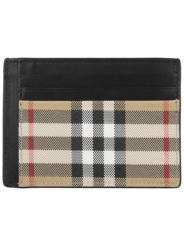 Men's Vintage Check Money Clip Card Wallet Beige - BURBERRY - BALAAN 3