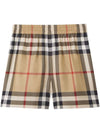 Check Print Shorts Beige - BURBERRY - BALAAN 1