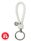 Intrecciato Leather Key Holder White - BOTTEGA VENETA - BALAAN 8