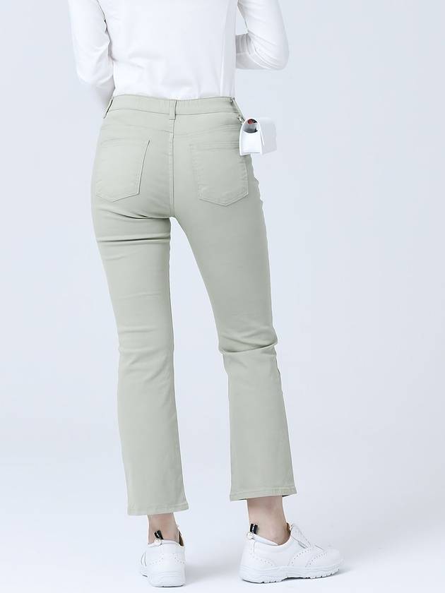 Waist Banding Cotton Span 8-quarter Semi Boot Cut Pale Olive Green Pants DO3242PT002 - DOYOUKNOWMC GOLF WEAR - BALAAN 6