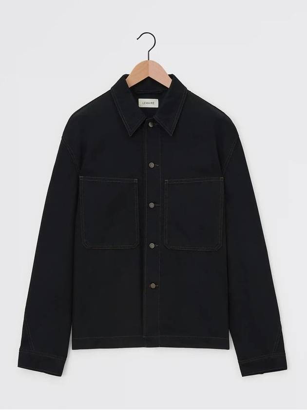 Twisted Sleeve Boxy Over Long Sleeve Shirt Black - LEMAIRE - BALAAN 2