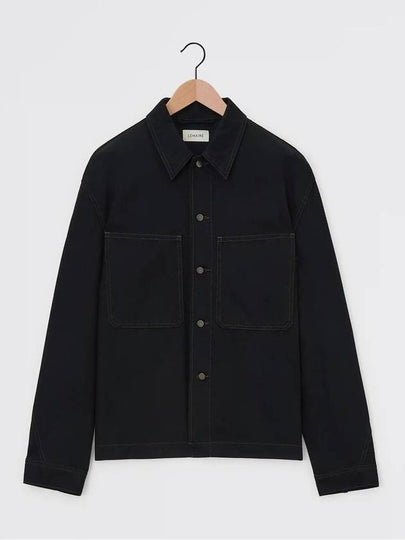 Twisted Sleeve Boxy Over Long Sleeve Shirt Black - LEMAIRE - BALAAN 2