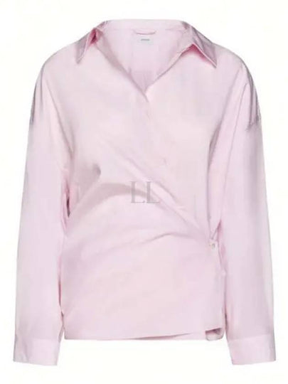 Dry Silk Straight Collar Twist Shirt Pink - LEMAIRE - BALAAN 2