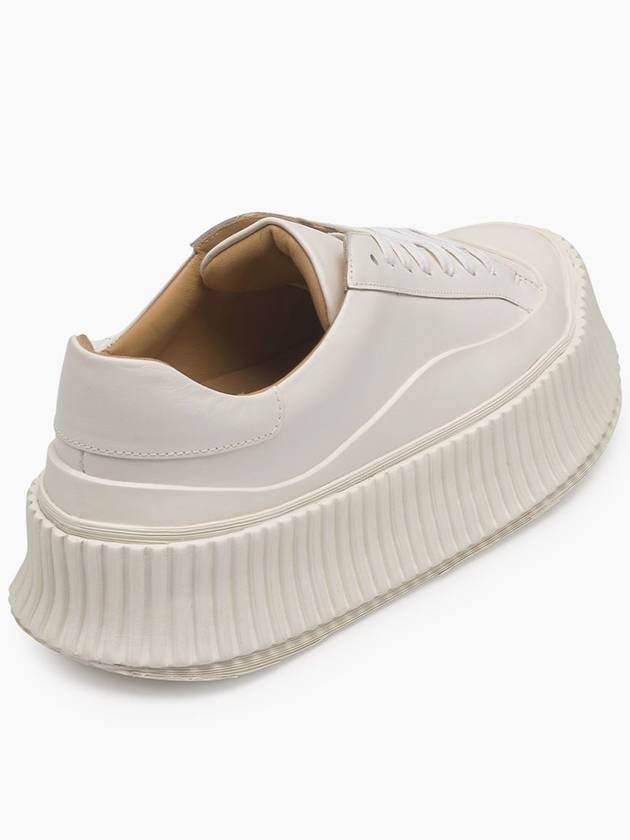 Leather Low Top Sneakers White - JIL SANDER - BALAAN 3