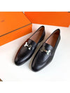 Paris Loafers Goatskin Palladium Noir - HERMES - BALAAN 9